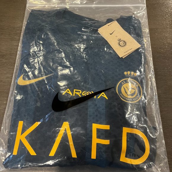 AL NASSR KAFD Sadio Mane' #10 23/24 Navy Away Alt Soccer Jersey Mens Large - Picture 9 of 9